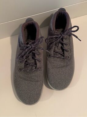 allbirds Men's Charcoal Knit Merino Cruisers high top Lace-Up Sneakers